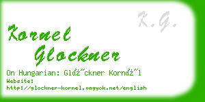 kornel glockner business card